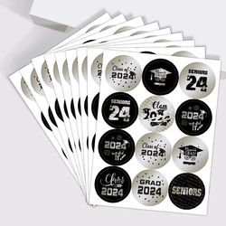 10 Sheets/Pack Metallic Graduation Stickers,Graduation Thank You Birthday Party Sticker Labels Candy Stickers For Birthday Party