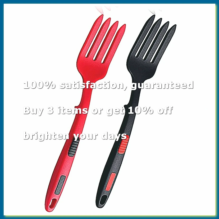 ●Silicone Flexible Fork, Heat- Cooking Fork Tools Dishwasher Safe Kitchen Fork Kitchen Non Stick Fork for Mix