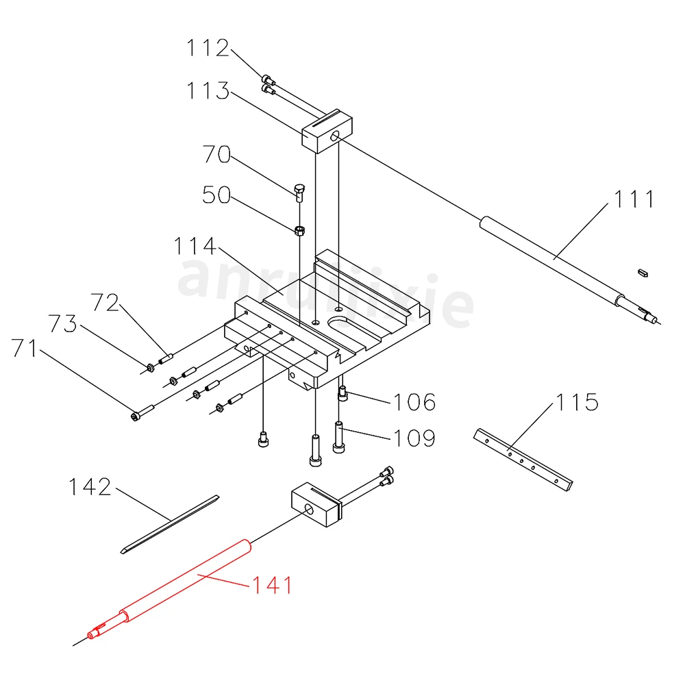 Y-Axis Metric Feed Screw SIEG X1-141&SX1&JET JMD-1  Cross Leadscrew Machine Spares