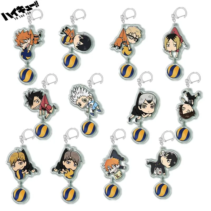 Acrylic Key Chains Anime Peripherals Shoyo Tobio Kageyama Kei Tsukishima Kotaro Bokuto Fashion Jewelry Pendant Cosplay DIY Prop