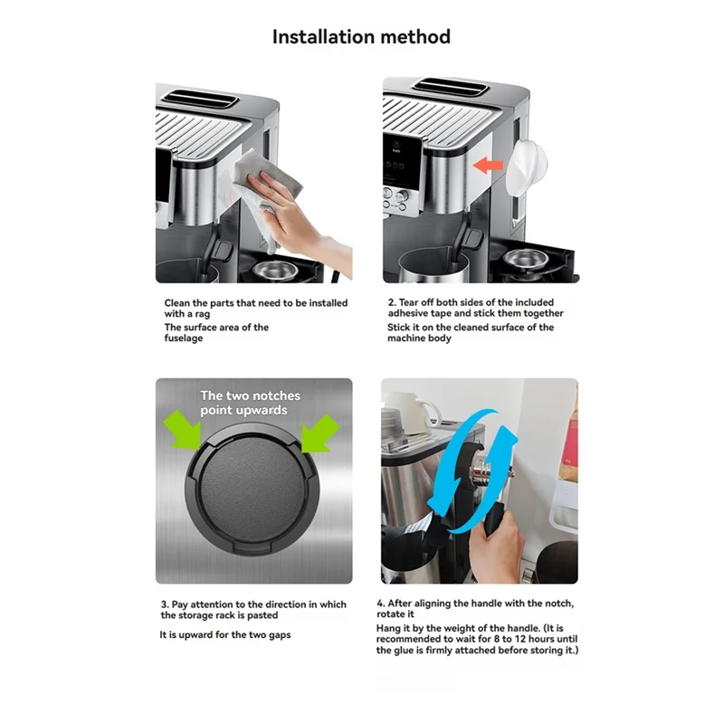 【Popular】For NINJA ES601 ES655 ES701 Coffee Machine Handle Storage Rack Wall Mounted Holder Without Punching