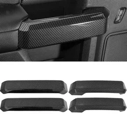 OVOVS ABS Carbon Fiber Door Handle Inner Handle Decorative Strip Sticker Kit For 17-20 Ford Raptor F150