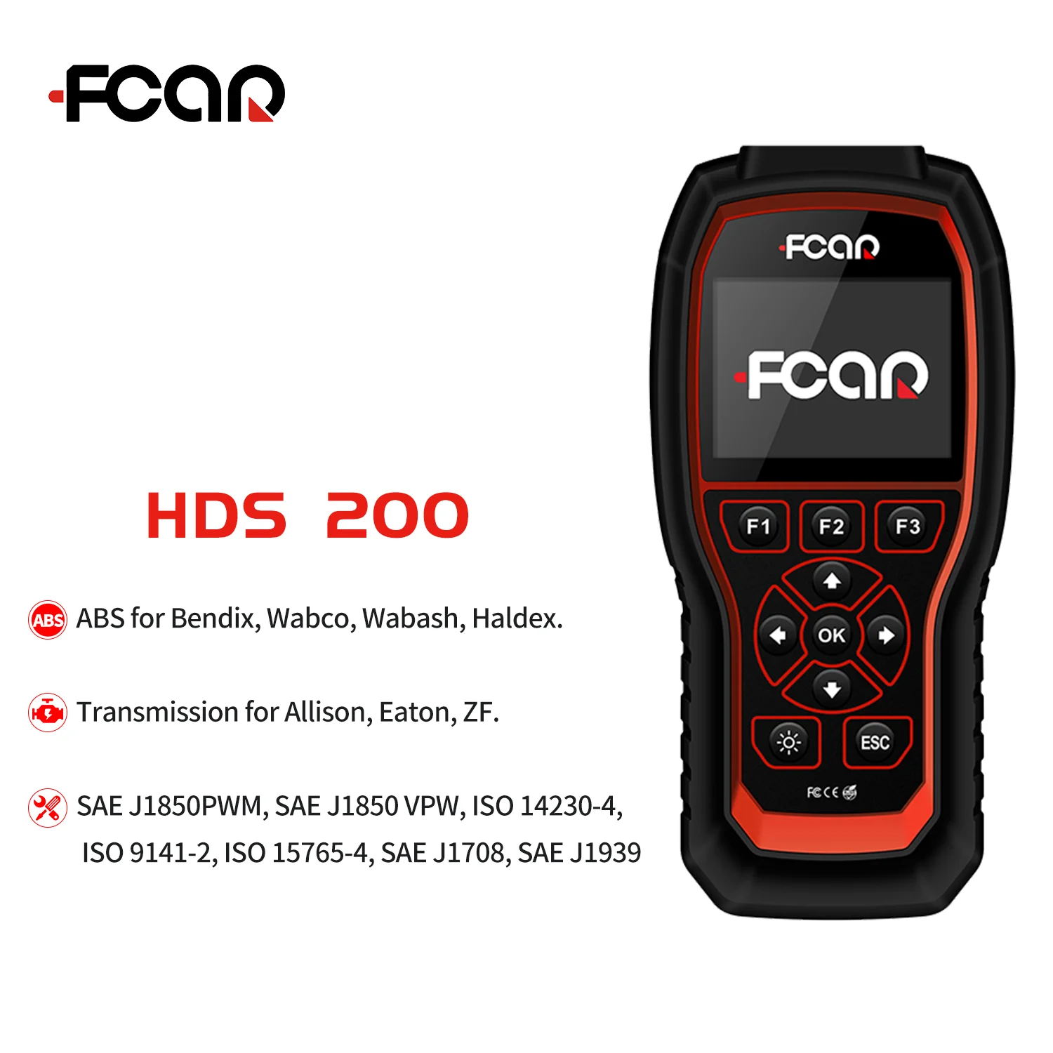 

Fcar HDS 200 Auto Car Fault Code Reader Mini Portable Wired OBD2 ABS ECU Multifunctional Diagnostic Scanner Home Garage Tools