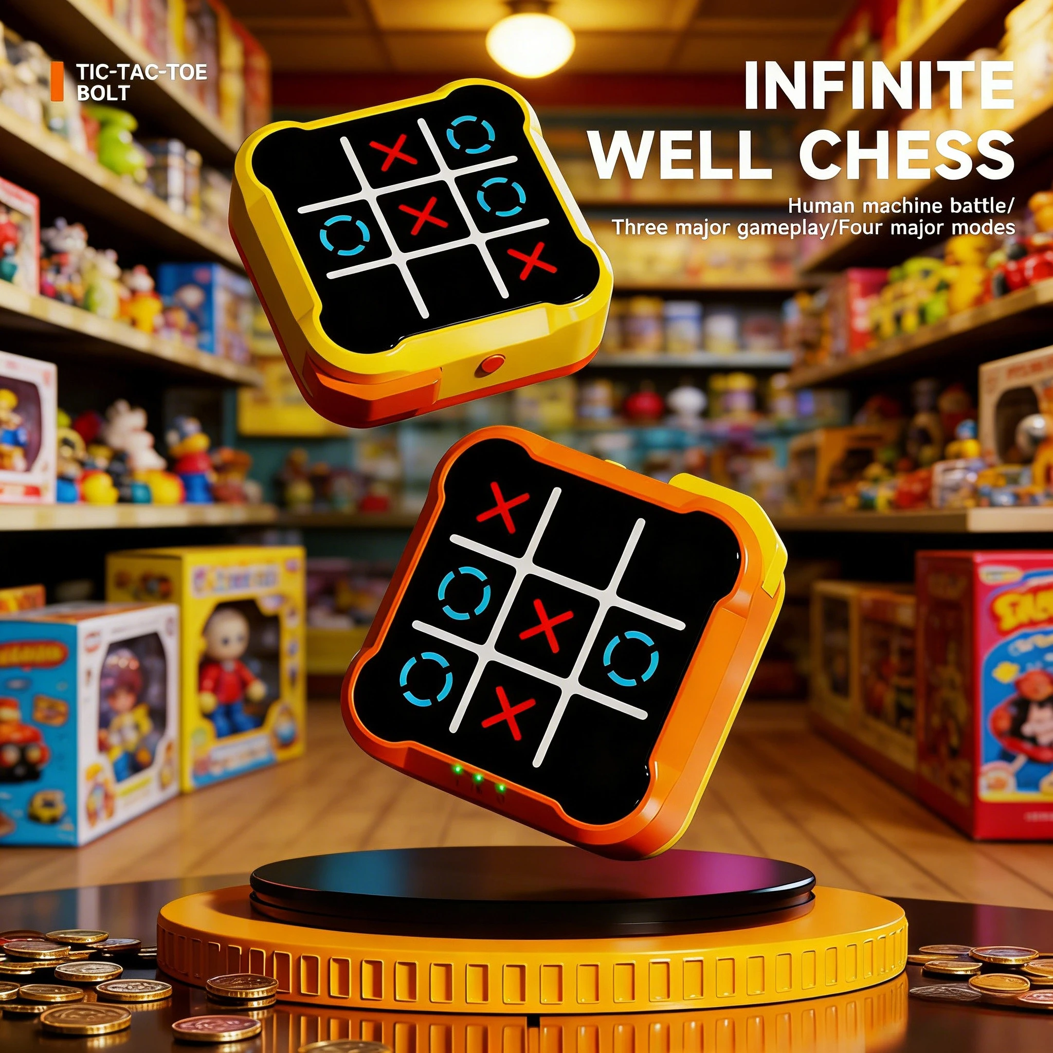 

2025 New Children's Puzzle Board Game Multi functional Electronic Game Family Parent Child Interaction Portable Desktop Game Toy