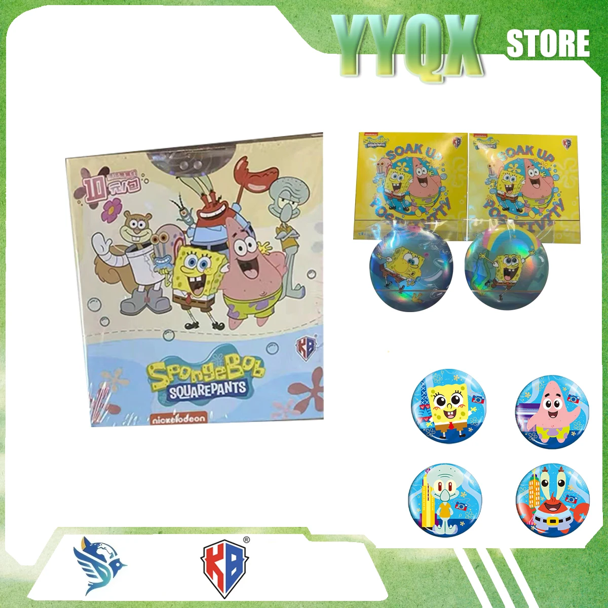 

KABAO 2026 NEW Spongebob Squarepants Patrick Star Bikini Bottom Badges Stickers Merchandise Collectibles Surprises Likes Gifts