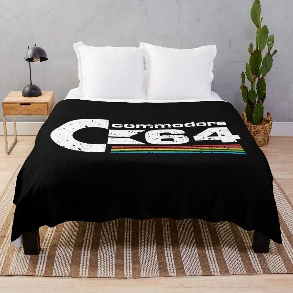 

Commodore 64 Retro Computer T-Shirt Throw Blanket Retros Fashion Sofas Blankets