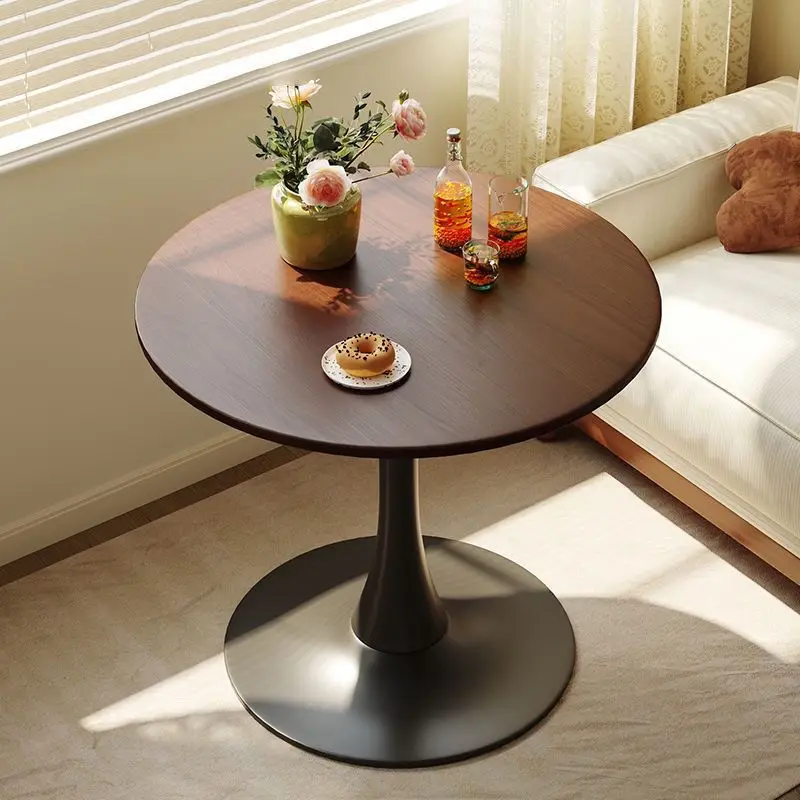 طاولة القهوة الخشبية الصلبة Basse لأثاث غرفة المعيشة ريترو stolik kawowy أريكة مستديرة ميسا سنترو salontafel المنزل tisch
