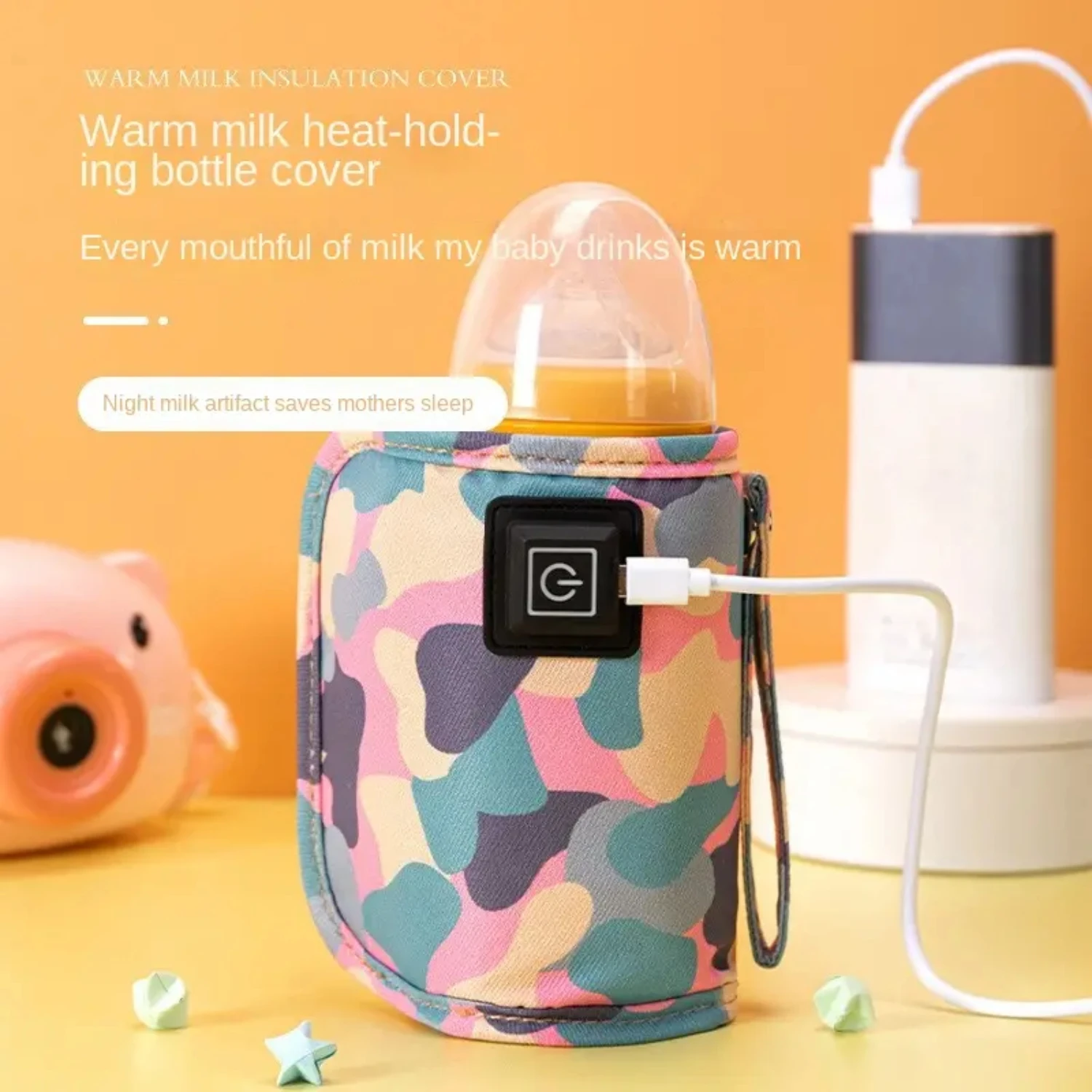 1pc Milk Bottle Insulator Hot Milk God Portable Out Car Milk Warmer Milk Sleeve Heating Thermostat Bag Three Gear Temperature Ad