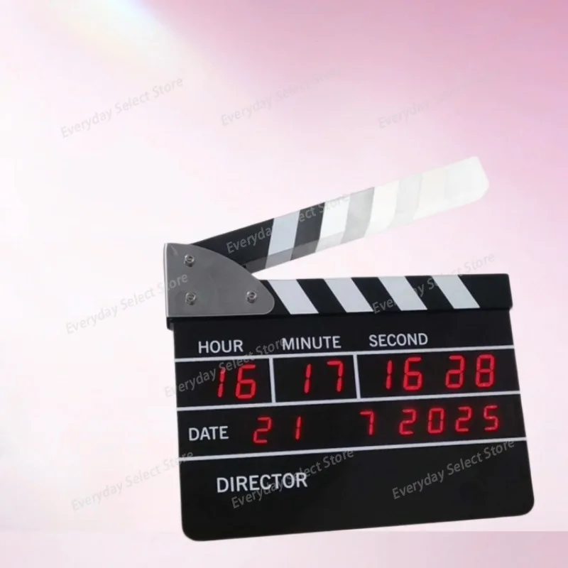 Movie‑Style Creative Decor Multi‑Function Desk Clock, Alarm Clock, Large‑Screen LED Digital Perpetual Calendar For Living Room