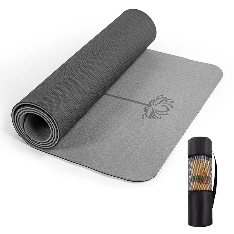 Factory Direct Wholesale Eco-Friendly Double Layer Yoga Mat Non-Slip Fitness Exercise Mat with Custom Logo Print