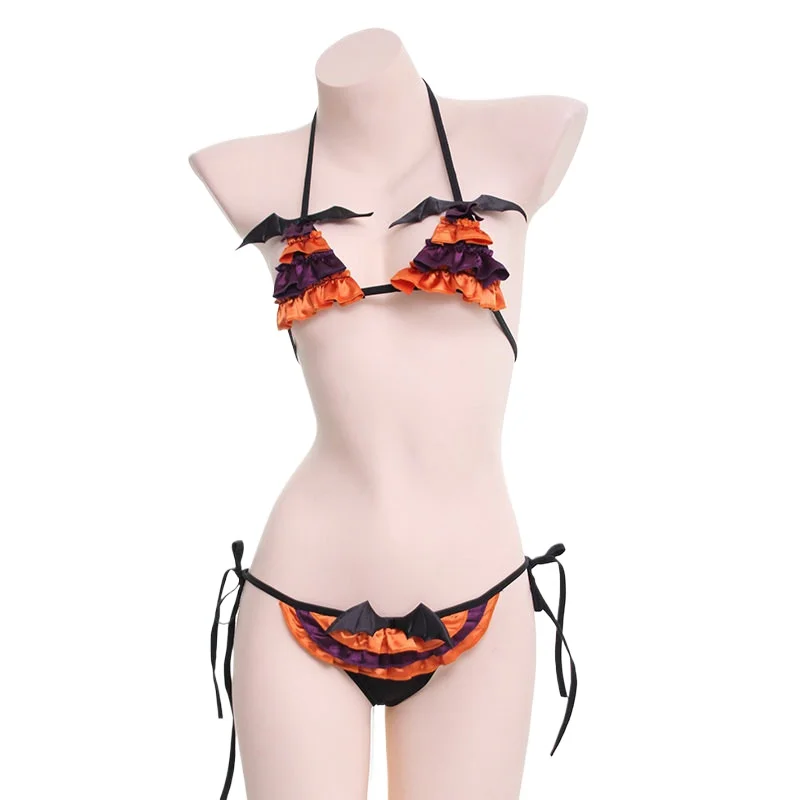 

Женское эротическое белье для дома: комплект для сна, бикини, бюстгальтер, трусики, костюм демона/дьявола для косплея и ролевых игр