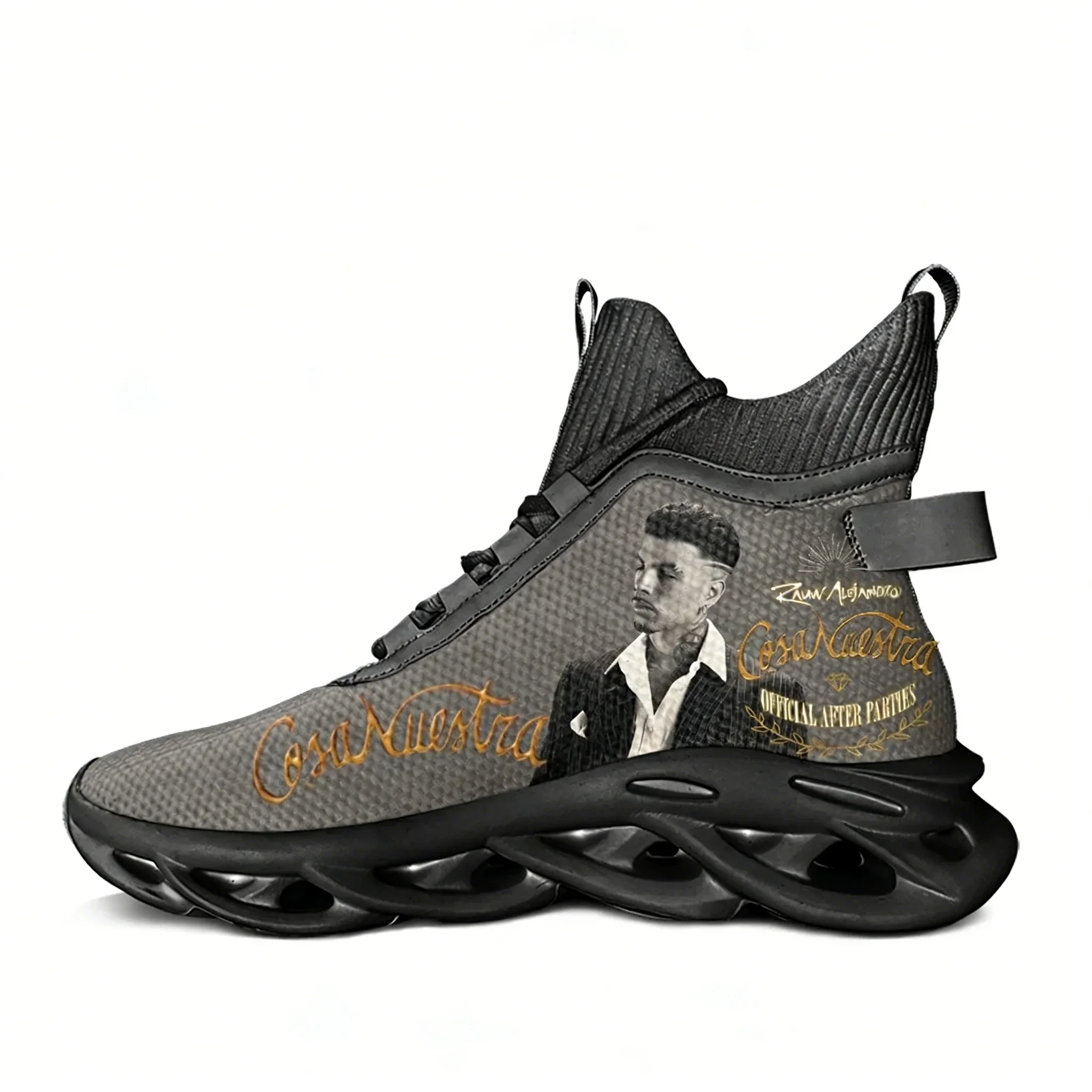 

Кроссовки-кеды унисекс Singer Rauw Alejandro Cosa Nuestra High Top Flats для спорта, туризма, путешествий и бега, индивидуальный дизайн