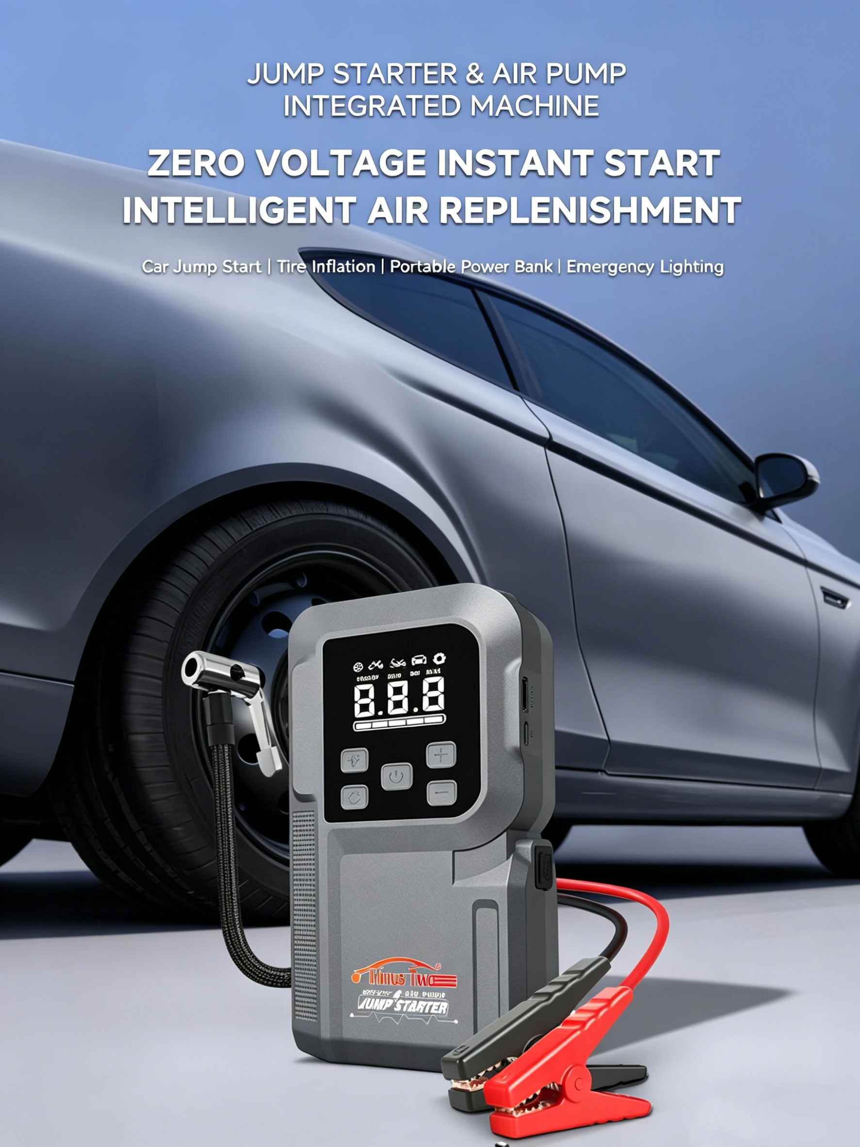 

Multifunctional Car jump starter & Air pump