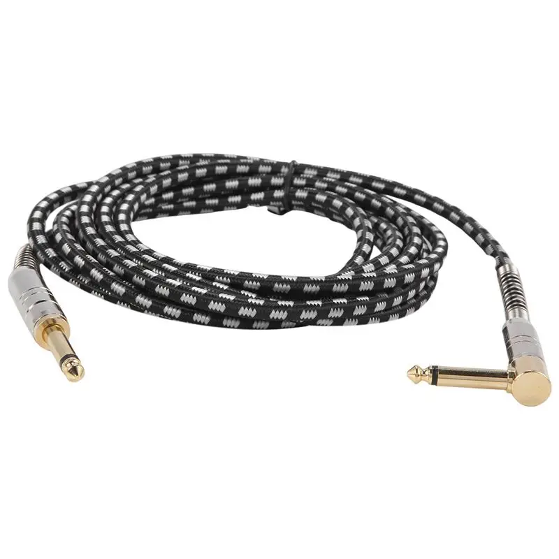 B67C Guitar Cable 10FT Instrument Cables Electric Guitar Amp Cord 1/4 Inch Gold-Plated Jack 6.35MM Cable