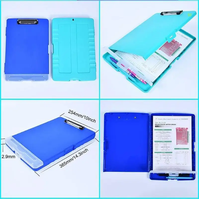 Portable File Case with Clipboard and Pen Box File Clipboard Writing Pad with File Case for Hospital Dropship