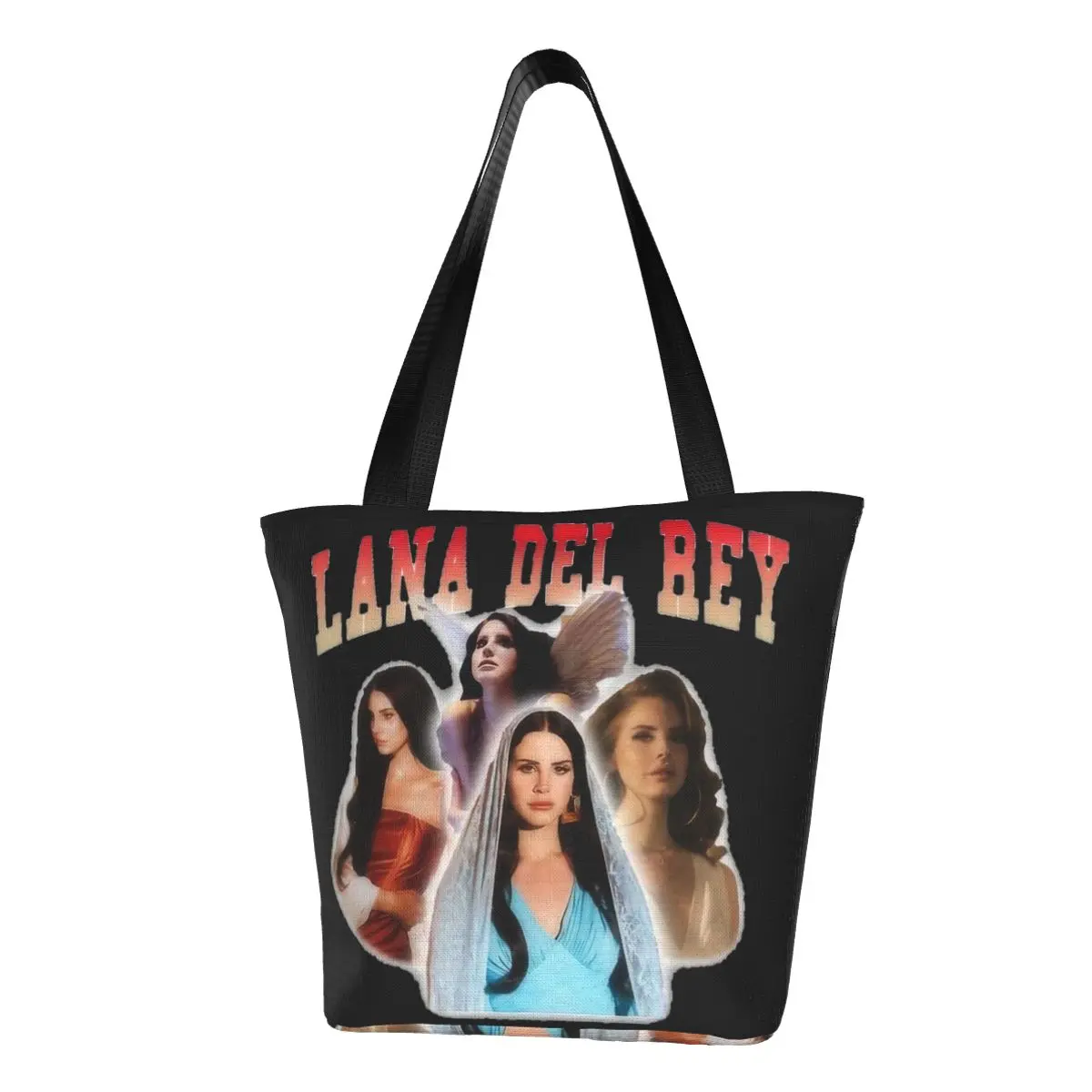 

Lana Del Rey Bootleg Shopping Bags Zipper Opening Aesthetic Accessories For Unisex Fashion Vintage Tote Bag