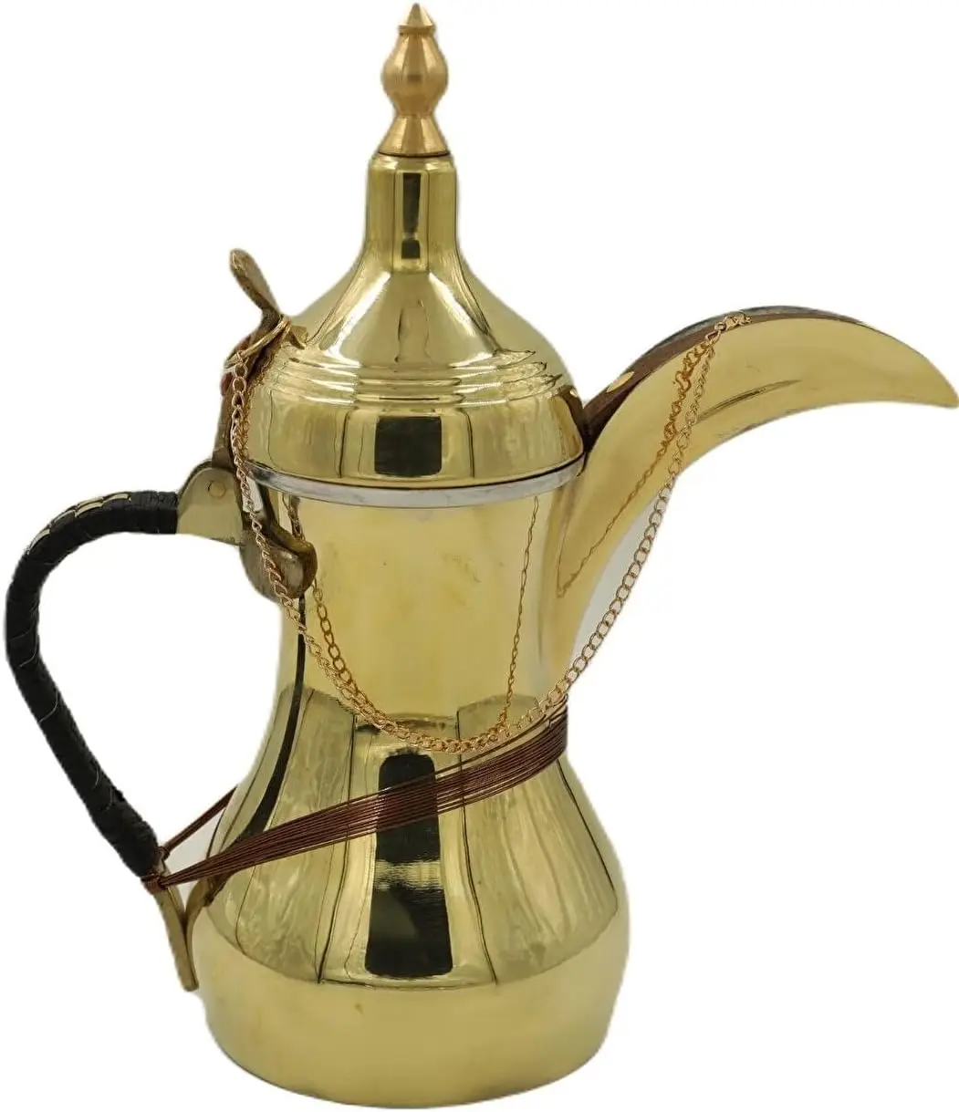 Yellow Copper Mirra Cezve 21cm Traditional Turkish Coffee Pot Handcrafted Gaziantep Yellow Size One Size