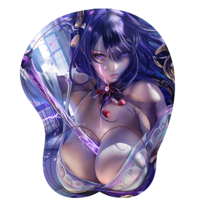 

Игровой коврик для мыши Genshin Impact финальная фантазия аниме Girl Big Oppai грудь попа 3D коврик для мыши с подставкой для запястья Мягкий силикон