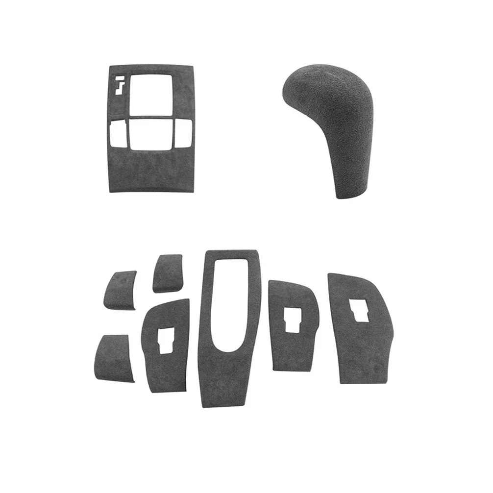 

Для Mazda3 Axela (левый руль) 2020-2025: замшевые накладки на панель переключения передач, кнопки стеклоподъемников, рулевое колесо