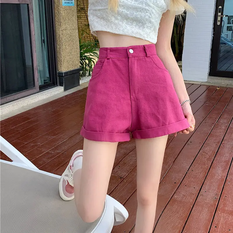 

Denim Shorts Female Shorts Womens Summer 2023 High Waist Women's Shorts Wide Leg Women Shorts Korean Women's Denim Shorts Jeans