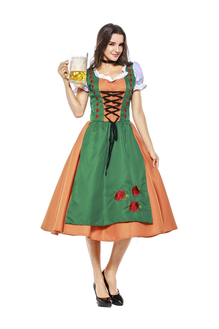 Costume de bière traditionnelle allemande pour hommes et femmes, costume de bière bavaroise, vêtements de promotion de la fête du bar