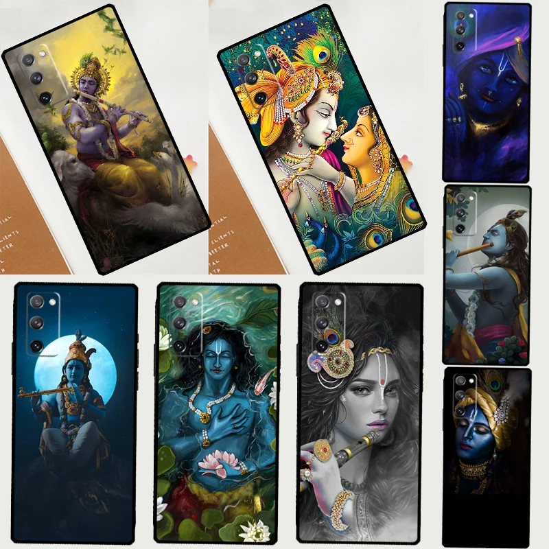 Indian God Lord Krishna Case For Samsung Galaxy S23 S22 Ultra S21 S20 FE S8 S9 S10 Note 10 Plus Note 20 Ultra Cover