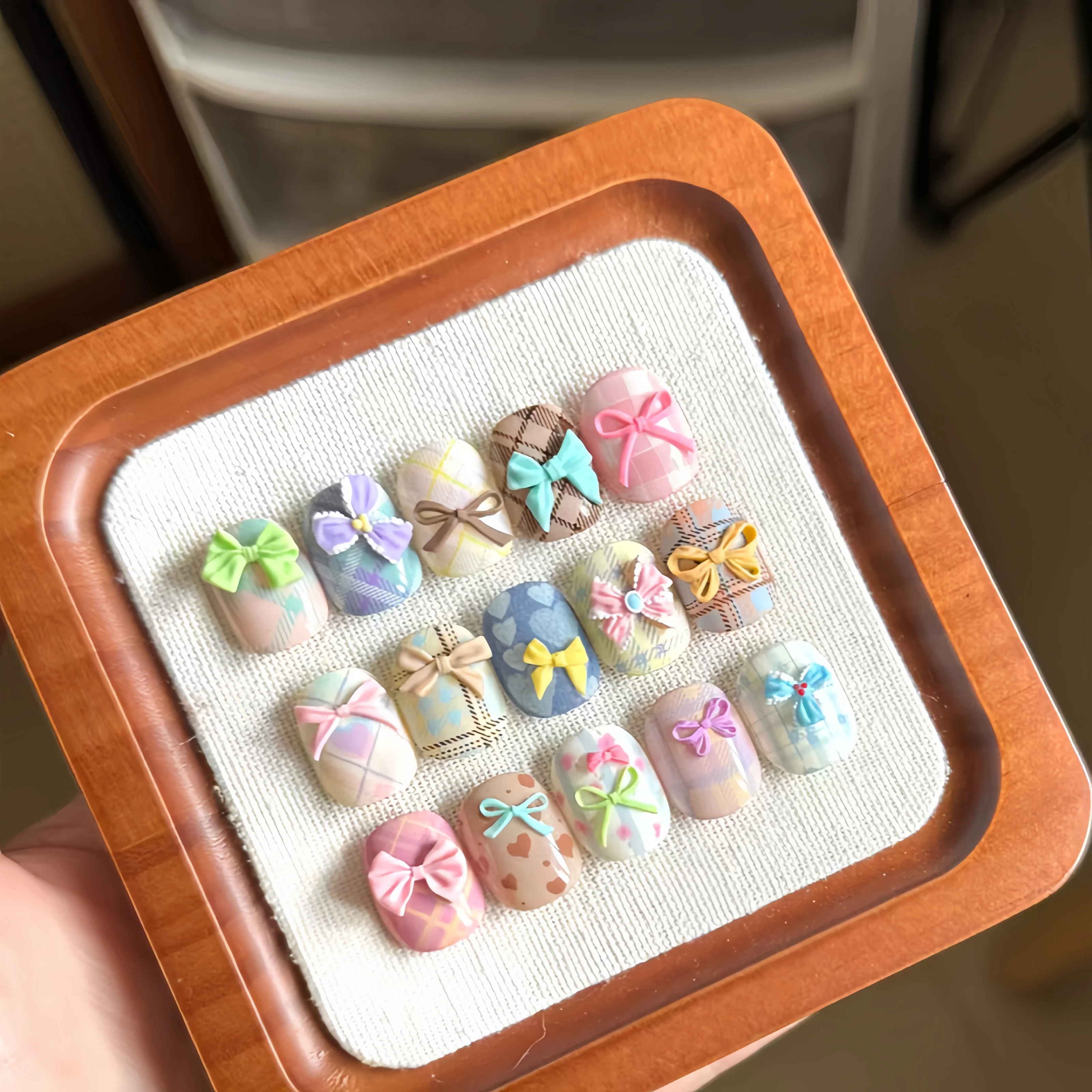 3 Piece Set Cute Cat Cream Bear Cookie Butterfly Knot 3D Nail Art Silicone Molds Decoration Moulds for Beauty Nail