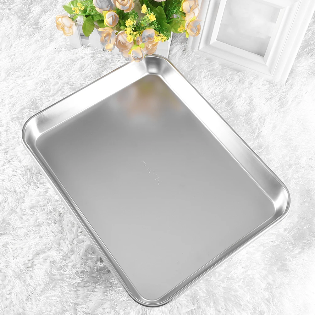 

2pcs Stainless Steel Medical Tray Flat For Instruments Lab Supplies Metal Storage Organizing Plate Teaching Equipment