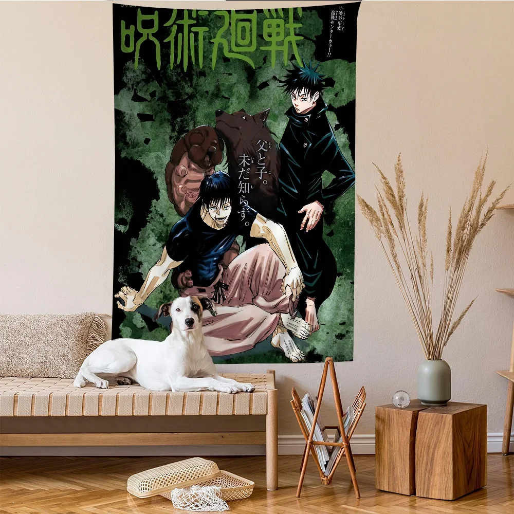 Jujutsu Kaisen Fushiguro Toji Cartoon Tapestry Art Science Fiction Room Home Decor Wall Hanging Sheets