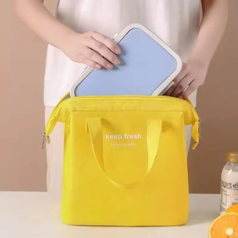   Practical Oxford Lunch Coolers With Heat Retention Pastel Color Design For Commuting Camping Travel