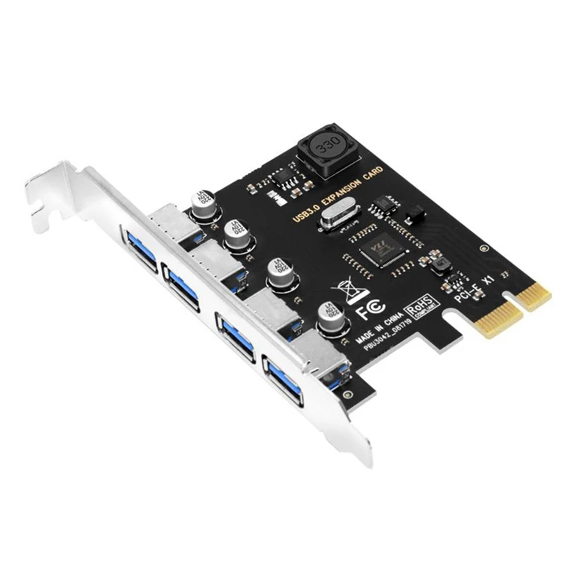 SSU 4 Port USB 3.0 PCI-E Expansion Card PCI Express Pcie USB 3.0 HUB Adapter 4-Port USB3.0 Controller USB3.0 Pcie