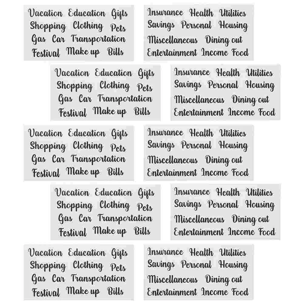 5 Sets Cash Budget Sticker Small Label Supply Mini Accessory Multi-function Envelope Labels