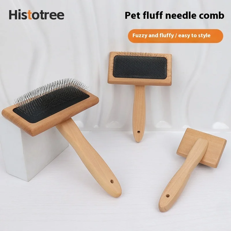 

Pet Dog Grooming Cat Hair Removal Wooden Needle Comb Easy and Fast Washable Heat-resistant