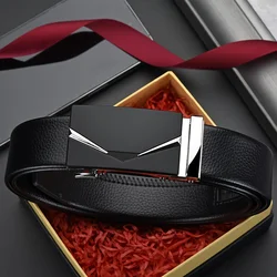 Men's Automatic Ratchet Belt Fashion Designer Brand Belt 110-140cm Genuine Leather Belt for Men