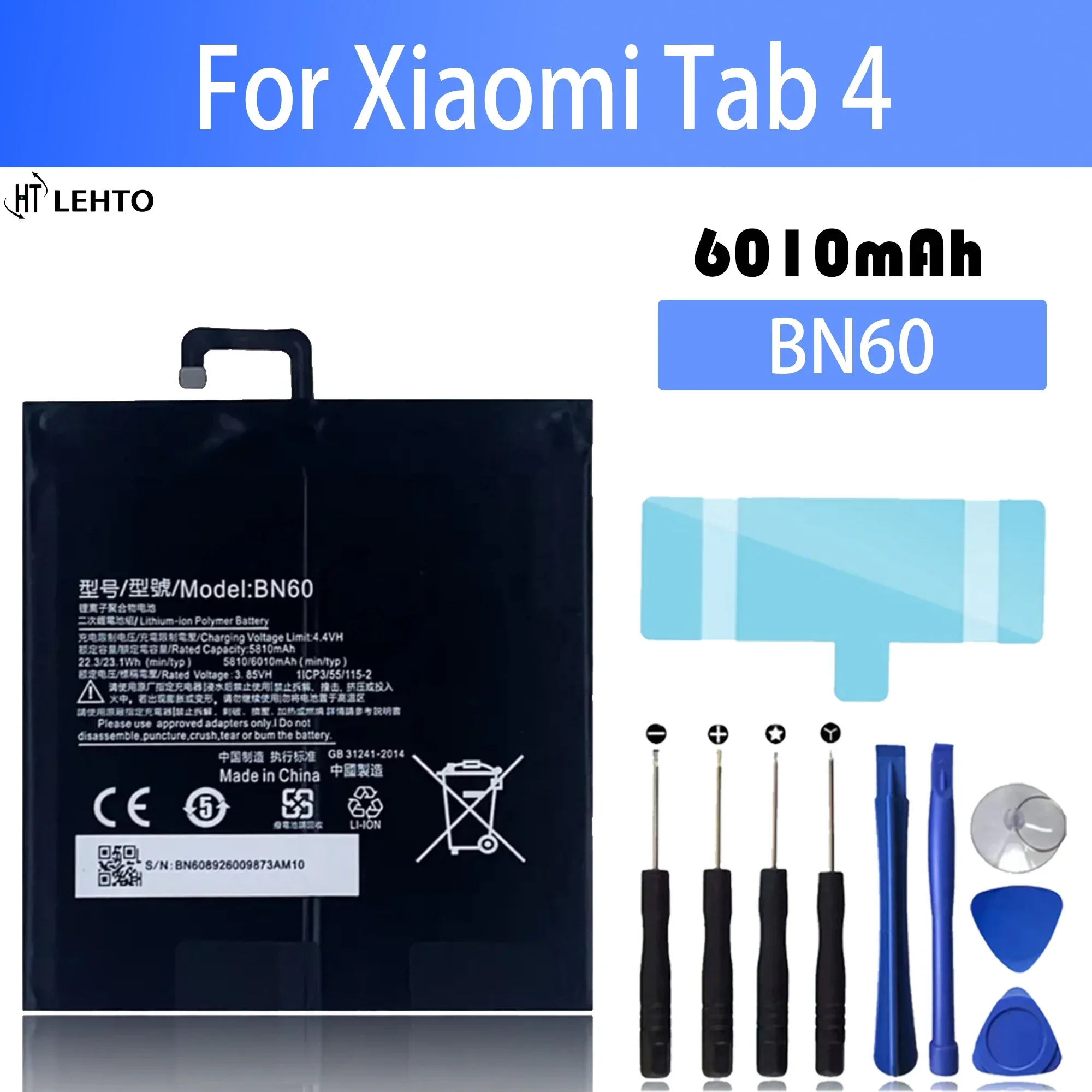 

BN60 High Capacity Tablet Battery BN60 For Xiaomi Pad 4 Mipad 4 Xiao Mi Tab4 Original Capacity Tablet Batteries Bateria