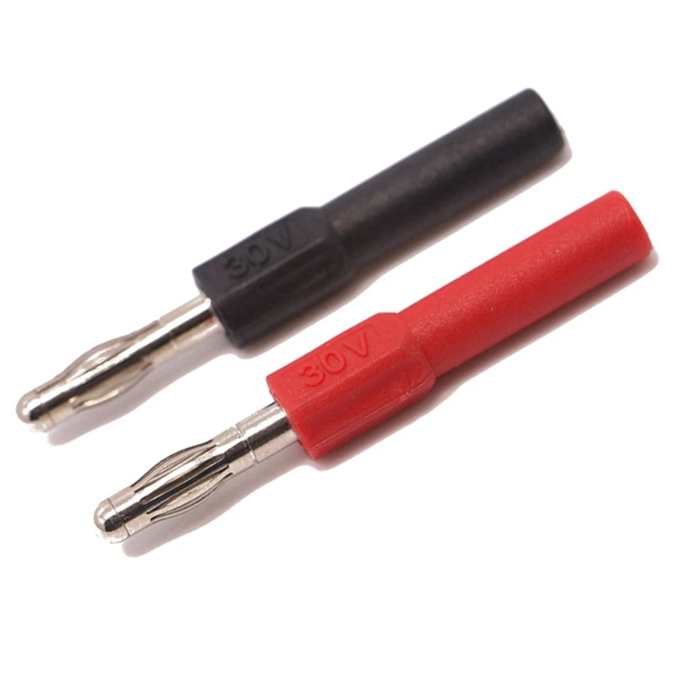 Adaptador de sonda de prueba, convertidor de sonda de prueba, 4mm macho a 2mm hembra, conector tipo Banana, adaptador convertidor, cuerpo de cobre