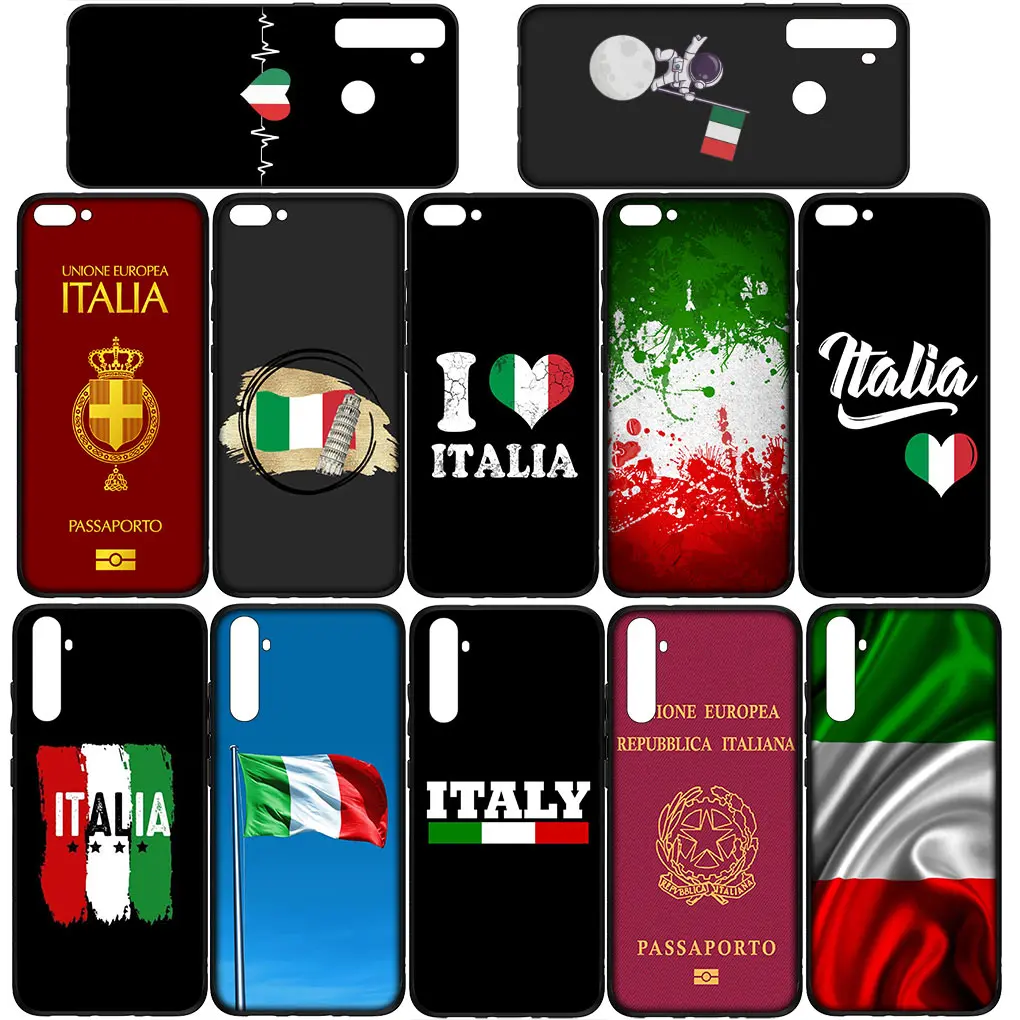 Italy Italia Flag Soft Silicone Cover for Samsung Galaxy S23 S22 S21 S20 Fe Ultra S8 Plus M21 + Casing Phone Case