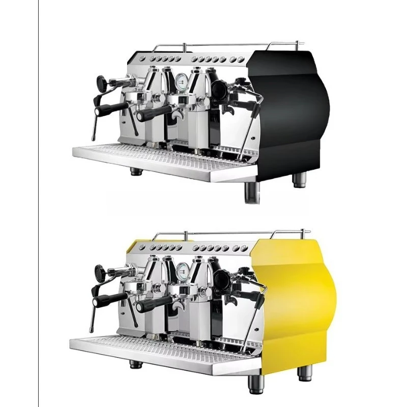 Brewing Head Espresso Coffee Maker Shining Stainless Steel Two-group Semi-automatic Coffee Machine