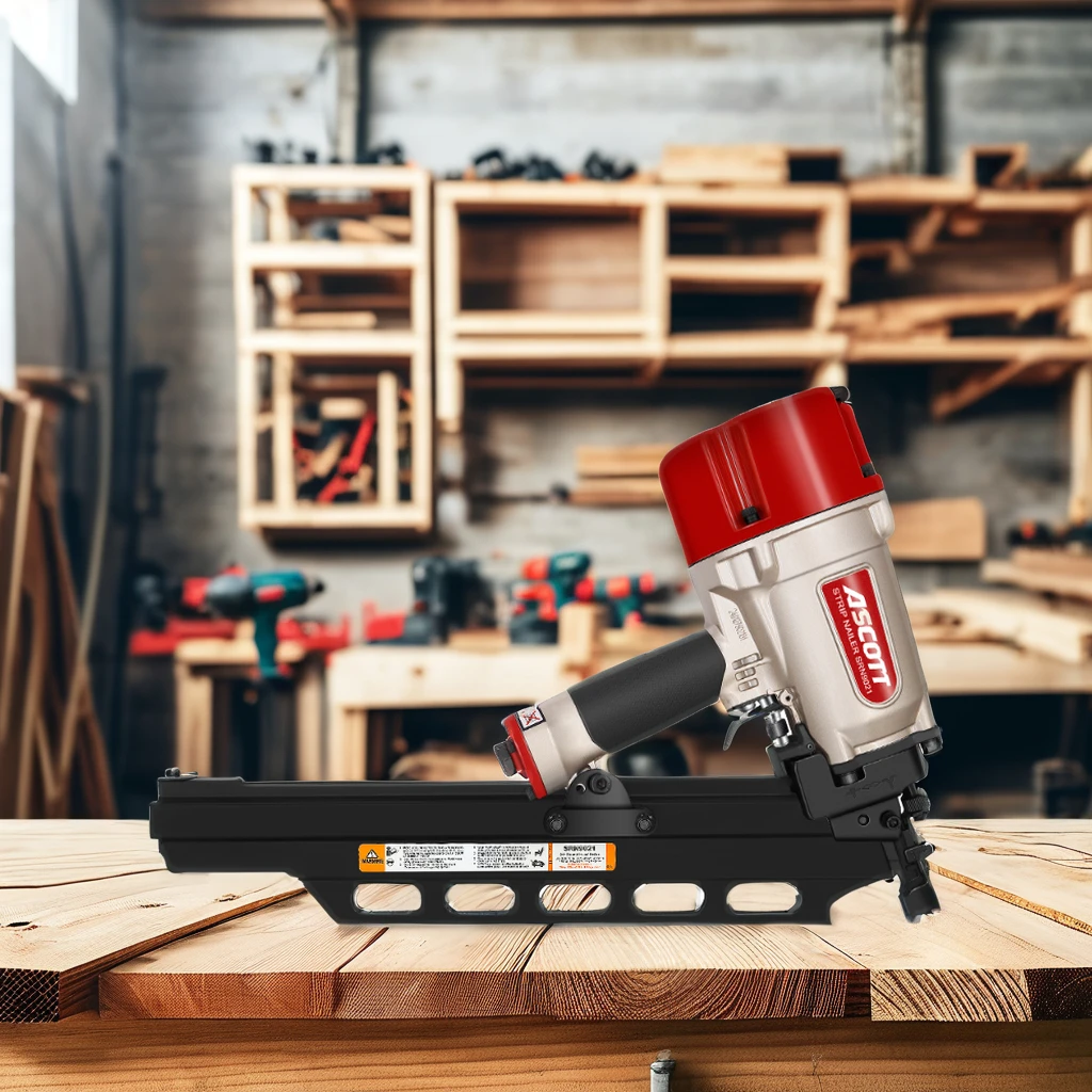 Srn9021l 21 درجة أداة تأطير هوائية للأظافر البلاستيكية المطلية برأس مستدير كامل للتأطير #3