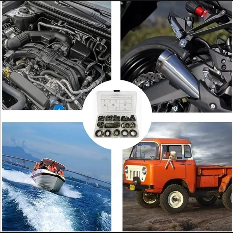 BMBY-للسباكة والسيارات وغسالات الزيت الميكانيكية مجموعة متنوعة من حشية الختم ذاتية التمركز (130 قطعة M6-M24)