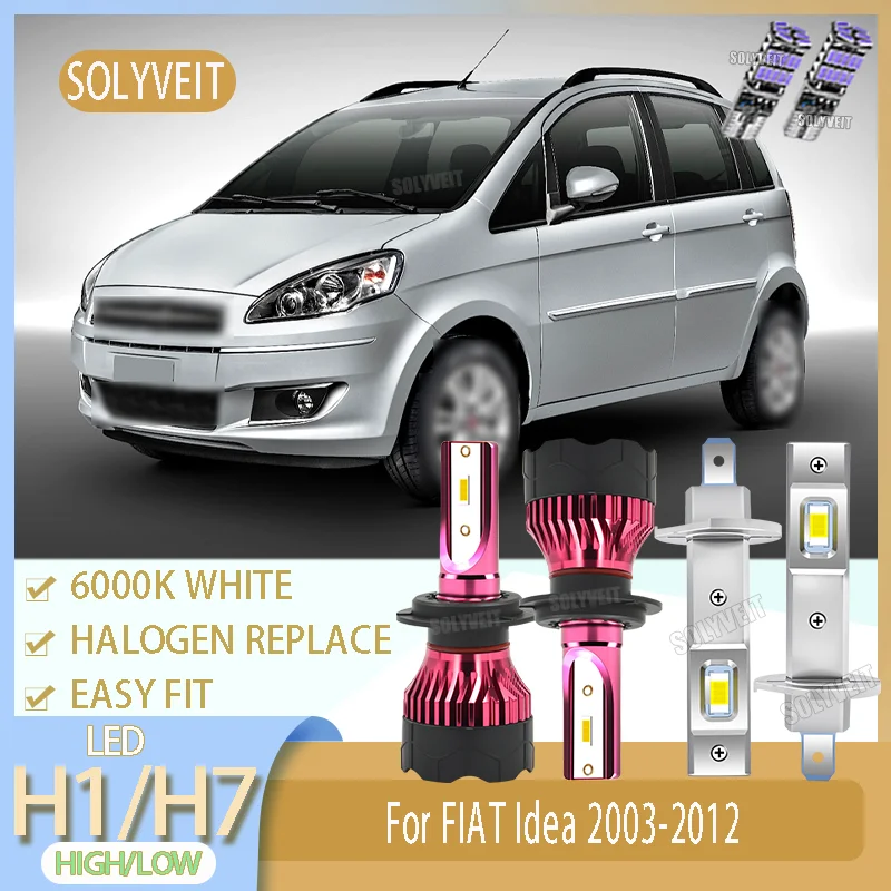 

Safe Night Driving LED H1 Main H7 Dipped Beam Bulb Car Lamp For FIAT Idea 2003 2004 2005 2006 2007 2008 2009 2010 2011 2012
