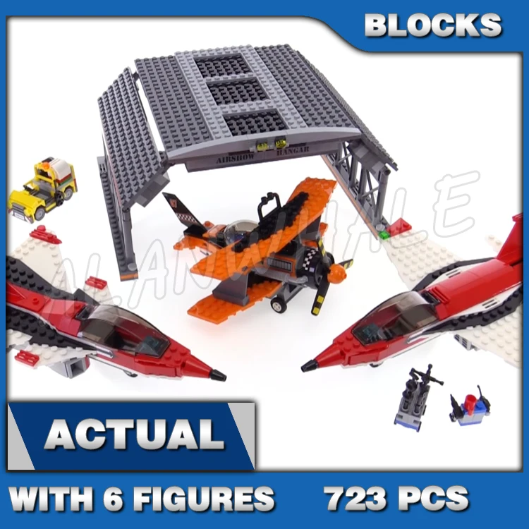 723pcs Town Airport Air Show Jet Plane Service Car Tool Wagon 02007 Building Blocks toy Bricks Compatible with Model