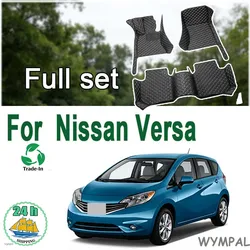 Car Floor Mats For Nissan Versa Note 2014~2024 E12 Anti-dirt Pads Car Mats Full Set Dirt-resistant Pad Car Accessories Interior