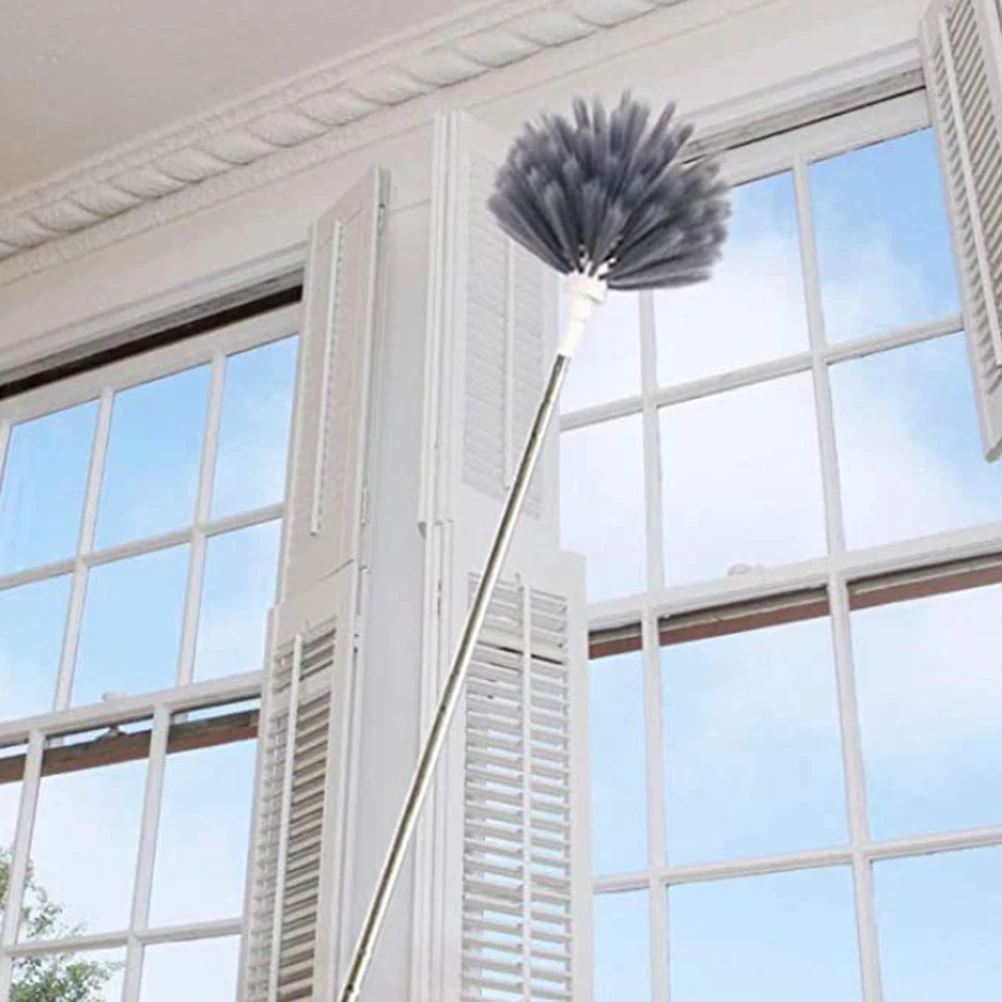 

Microfiber Duster Static Adsorbs Dust Pollen Hairs Detachable Head Washable Reusable Proper Length Pole Home Use
