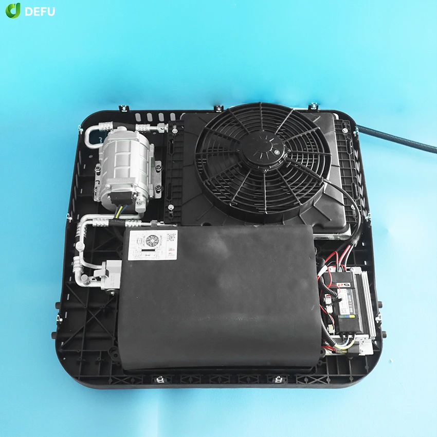 Rooftop 48 فولت 60 فولت 72 فولت الكهربائية 24 فولت وقوف السيارات 12 فولت سيارة تكييف الهواء 12 فولت شاحنة مكيف الهواء للتخييم Rv #5