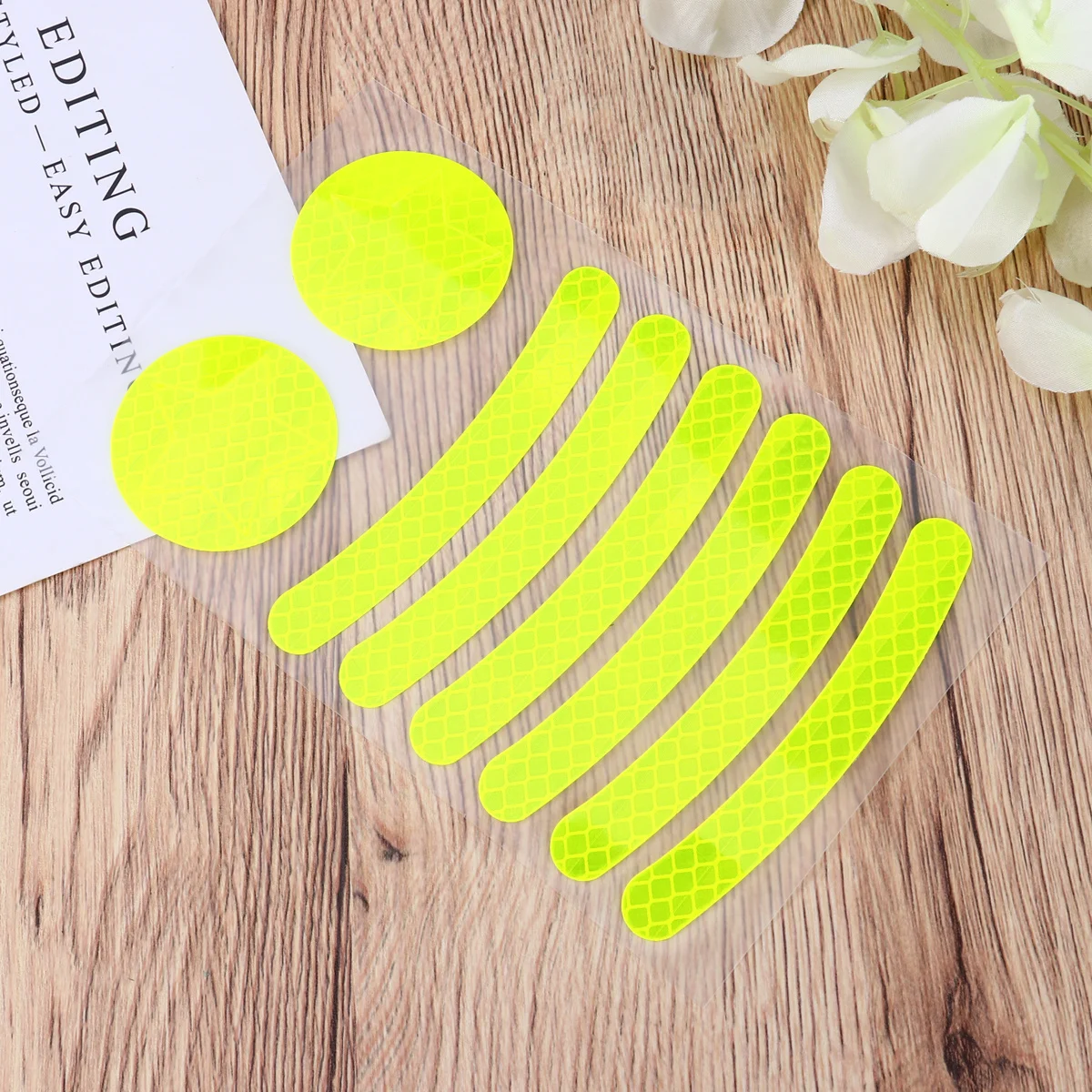 

Balance Car Decorative Stickers Waterproof Reflective Tape For Bike Wheel Spokes Yellow Luminous Safety