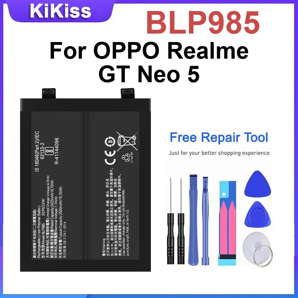 Mobile phone Battery For OPPO Realme GT Neo 5,BLP985 Powerful Batteries