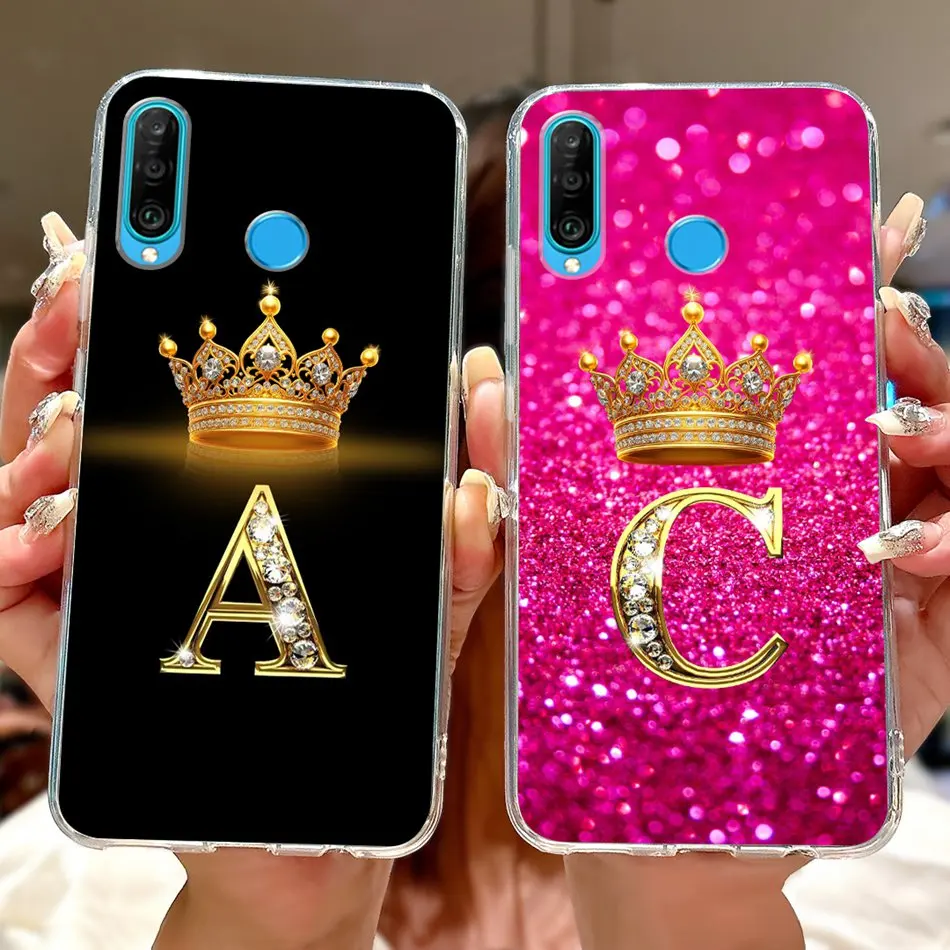 For Huawei P30 Lite Fashion Letter Phone Case For Huawei P30lite MAR-LX2 Soft Silicone TPU Cases