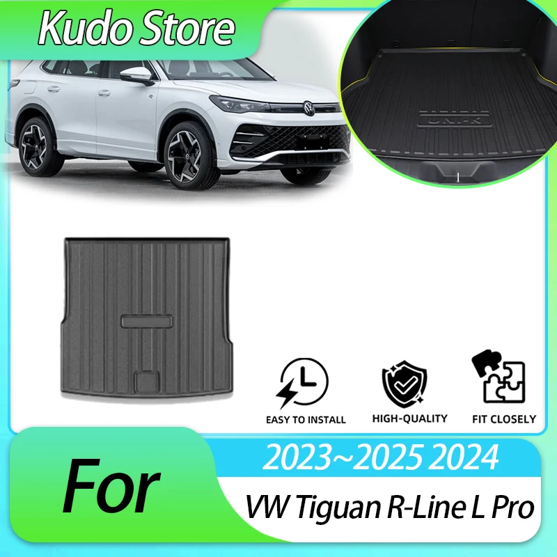 

Custom Car Trunk Mats For Volkswagen VW Tiguan R-Line L Pro 2022~2025 2023 2024 Carpets Waterproof Luggage Cushion Accessories.