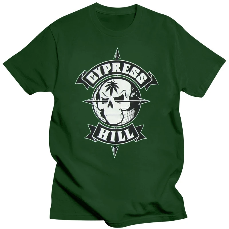 Cypress Hill Classic Skull Globe Logo Green T Shirt New Merch Custom Printed Tee Shirt